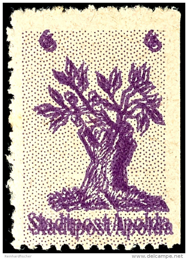 6 Pfg Violett, Doppeldruck Vom Re. Rand, Tadellos Postfrisch, Sign. Starauschek, Katalog: 2DD **6 Pfg Violet,... - Apolda