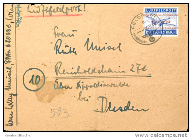 Inselpost Kreta Marke Gez&auml;hnt Mit Normstempel "d 6.11.44" Auf Feldpostbrief Mit Absenderangabe Mit... - Other & Unclassified