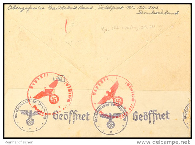 1941, Franzosen In Der Wehrmacht, Brief Mit Aptiertem Normstempel "b 30.12.41" Sowie Briefstempel Und... - Other & Unclassified