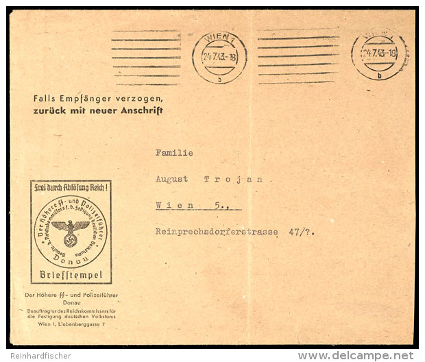 Eingedruckter Brief- Und Absenderstpl. "Der H&ouml;here SS- Und Polizeif&uuml;hrer Donau / Beauftragter Des... - Other & Unclassified