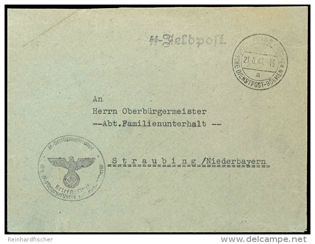 Briefstpl. "SS-Verf&uuml;gungstruppe / Der SS-F&uuml;rsorgef&uuml;hrer (B&ouml;hmen-M&auml;hren) Auf Feldpostbrief... - Other & Unclassified