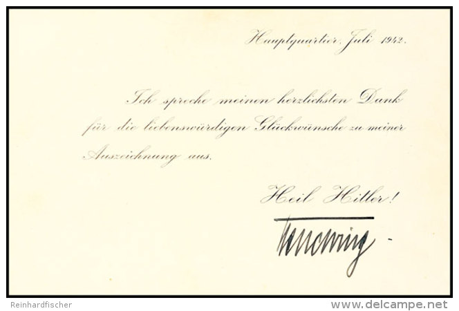 1940/1942, 2 Feldpost-Umschl&auml;ge Vom Generalfeldmarschall Albert Kesselring Aus M&Uuml;NSTER 29.8.40 Bzw. Mit... - Other & Unclassified