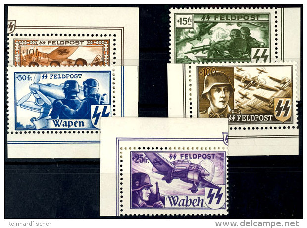 10 Bis 100 Fr. Luftwaffe, 5 Werte Gez&auml;hnt, Je Bogenecke Postfrisch, Mi. 650,-, Katalog: XV/XIX A **10 Till... - Other & Unclassified