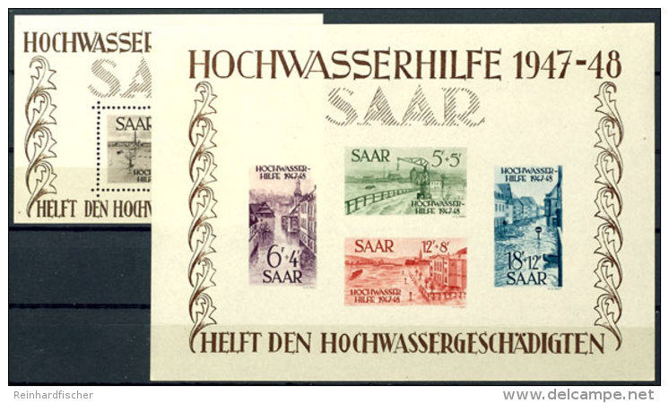 Hochwasser-Blockpaar, Tadellos Postfrisch, Fotoattest Ney BPP "echt Und Einwandfrei", Mi. 1600,-... - Other & Unclassified