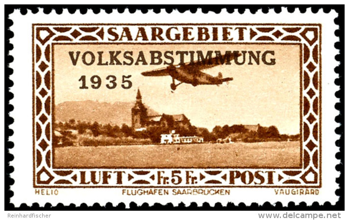 5 Fr. Flug, Volksabstimmung, Plattenfehler: "Farbpunkt Unter Flugzeugrad", Postfrisch, Mi. 150,-, Katalog: 198VIII... - Other & Unclassified