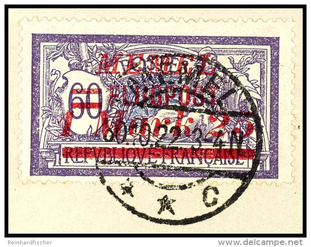 1,25 Mark Auf 60 C Flugpost-Aufdruckausgabe 1922 Mit Abart "Abstand Zwischen 'Mark' Und '25' 4,9 Mm Statt 4,2 Mm",... - Klaipeda 1923