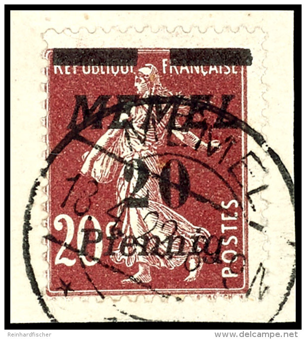 5 Pfg Bis 9 Mark Aufdruckausgabe 1922 Auf Freimarken Von Frankreich, Mit 20 Werten Kompletter Satz Auf... - Klaipeda 1923