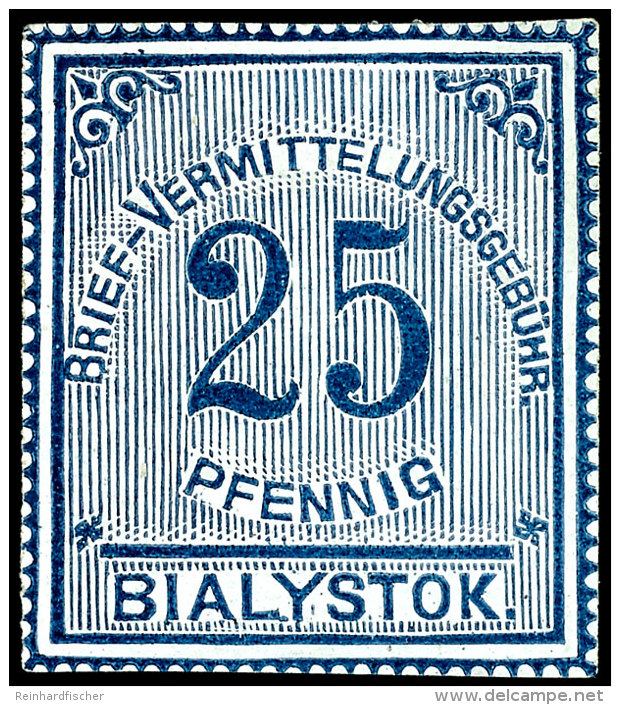 1916, Probedruck 25 Pfg Blau, Ungebraucht Mit Originalgummierung, Kleine D&uuml;nne Stelle - Tolerierbar, Ansonsten... - Other & Unclassified