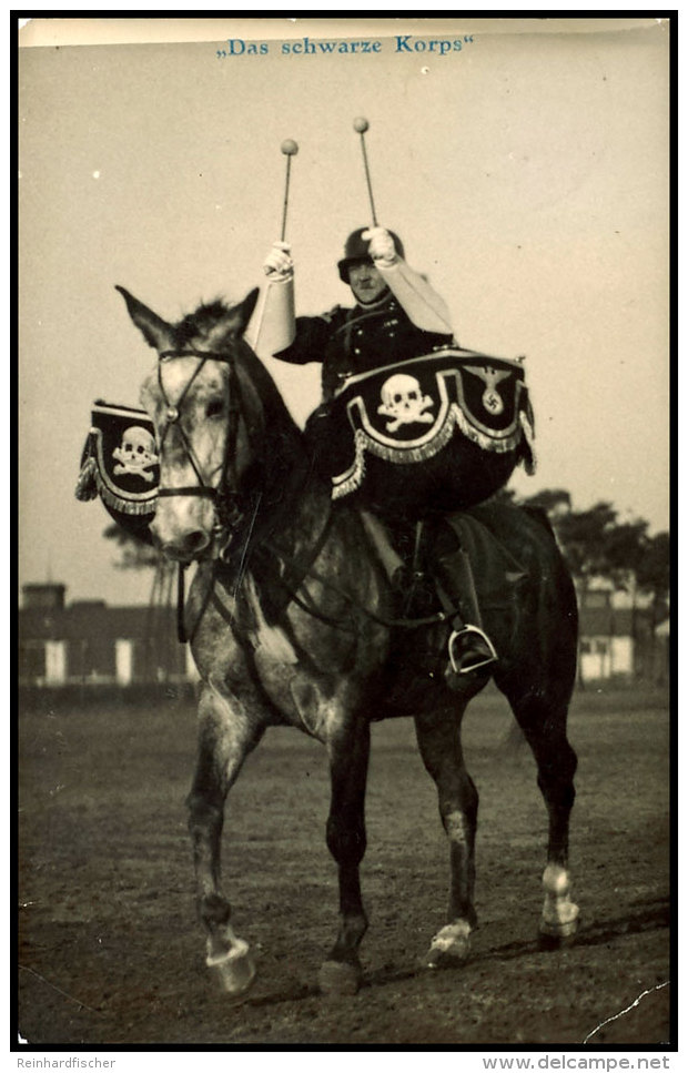 1936, Fotokarte "Das Schwarze Korps" Mit Abb. "Trommler Auf Pferd", Gebraucht Mit Kleinen Eckb&uuml;gen, Seltene... - Autres & Non Classés