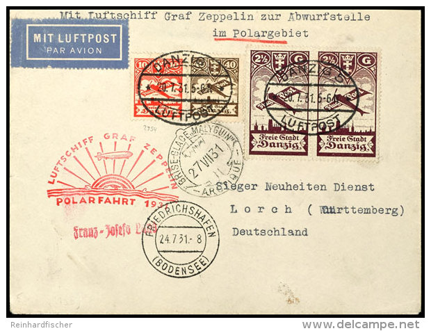 1931, Zuleitung Aus Danzig, Polarfahrt Etappe Bis Eisbrecher Malygin, Brief Ab Danzig 20.7.31 (unsauber... - Other & Unclassified