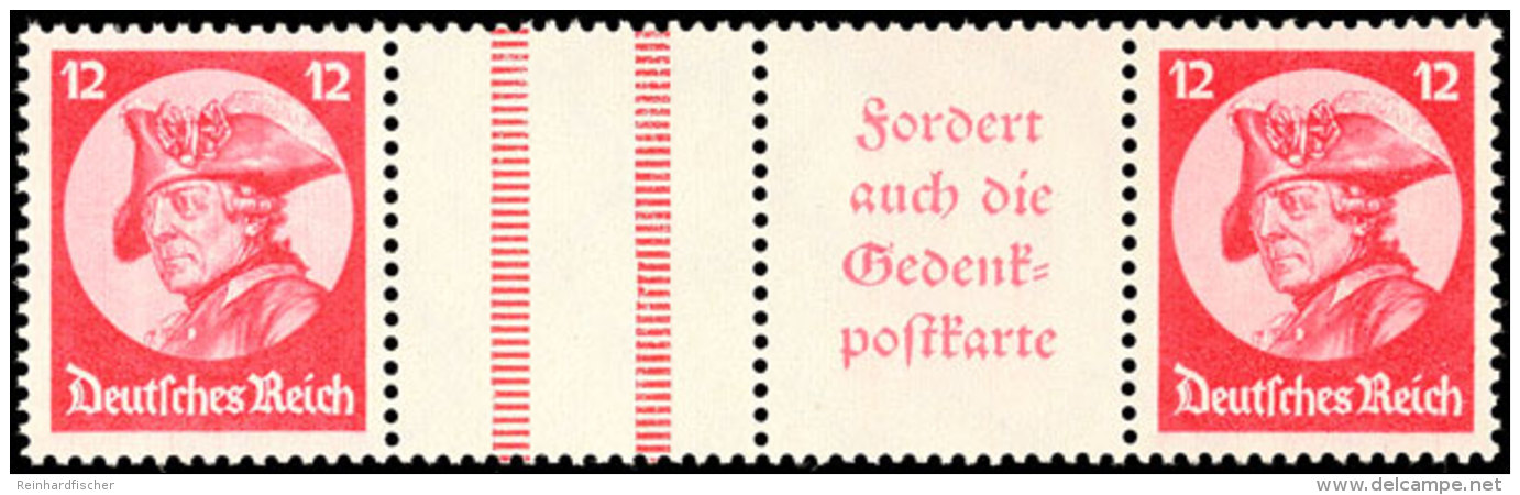 Friedrich Der Gro&szlig;e, Postfrisch, Komplette Prachtgarnitur Aller 10 Kombinationen, S 102, S 103 Und W45  *,... - Other & Unclassified