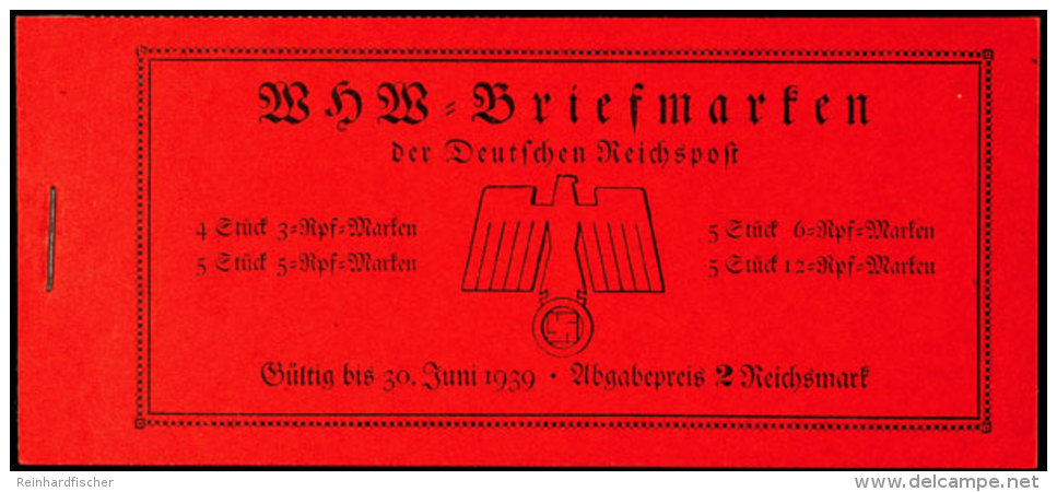 WHW Ostmark 1937, Klammer 15 Mm, Postfrisch, Mi. 150,-, Katalog: MH45.1 **WHW East Mark 1937, Clamp 15 Mm, Mint... - Booklets