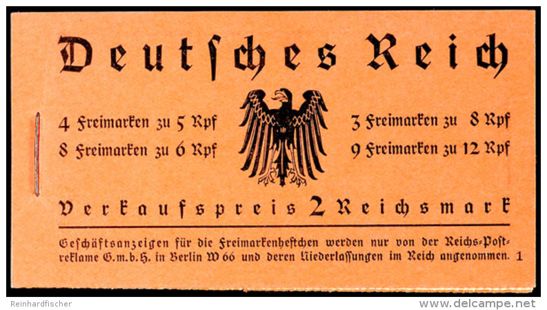 Hindenburg 1933, Markenheftchen 33, Postfrisch, Mi. 900.-, Katalog: MH33 **Hindenburg 1933, Stamp Booklet 33,... - Booklets