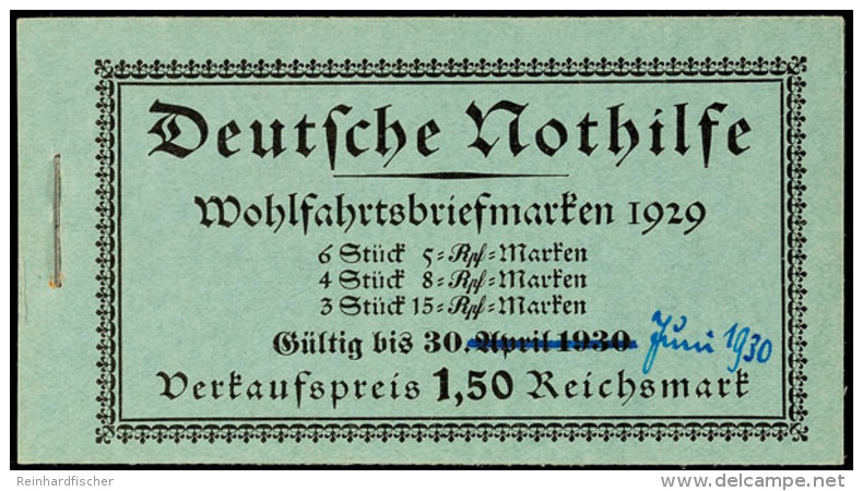 Nothilfe 1929, G&uuml;ltigkeitsdauer Handschr. Korrigiert, Postfrisch (H-Bl&auml;tter Leichte Anhaftungen), Mi.... - Booklets