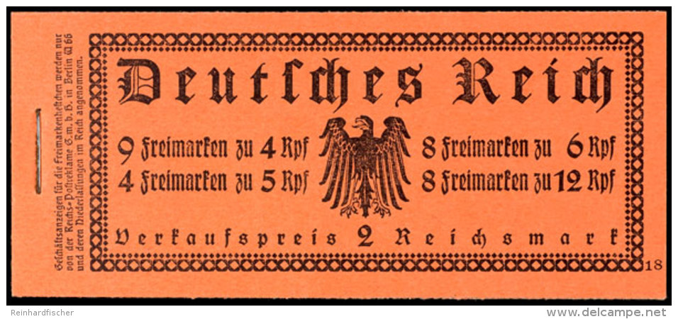 Reichspr&auml;sidenten 1932, Markenheftchen ONr. 18, Komplett In Tadelloser Postfrischer Erhaltung, Fotoattest A.... - Booklets