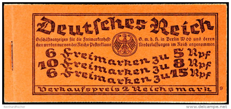 Reichspr&auml;sidenten 1928, Markenheftchen 25.3, Ordnungsnummer 9, Tadellos Postfrisch, Fotoattest Dr. Oechsner... - Booklets