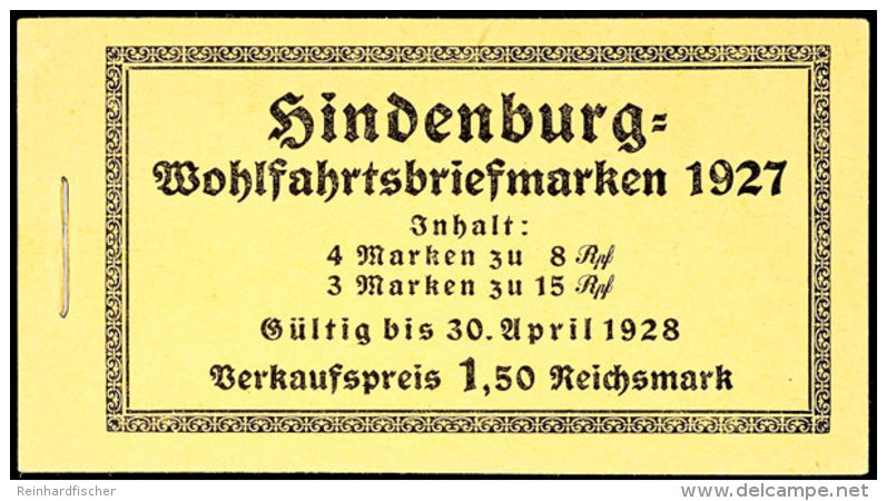 Hindenburgspende 1927, Markenheftchen 24.1A, Postfrisch, Mi. 320.-, Katalog: MH24.1A **Hindenburg-donation... - Booklets