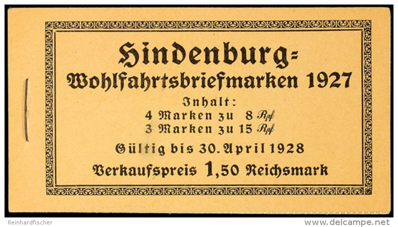 Hindenburgspende 1927, H-Blatt Durchgez&auml;hnt, Postfrisch (R&uuml;ckseite Bleistiftspuren), Mi. 350,-, Katalog:... - Booklets