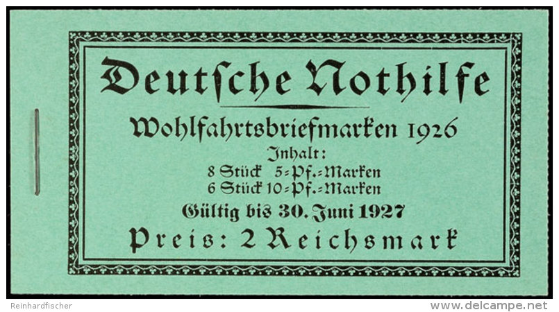 Nothilfe 1926, Markenheftchen 23.1, Tadellos Postfrisch, Mi. 1.100.-, Katalog: MH23.1 **Help In Need 1926,... - Booklets