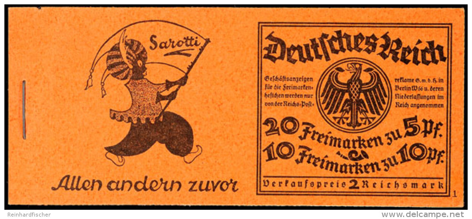 Rheinlandmarken 1925, Markenheftchen ONr. 1, Postfrisch, 1 H-Blatt Nr. 39 Komplett, Es Fehlen 6 Marken 5 Pf Und Die... - Booklets