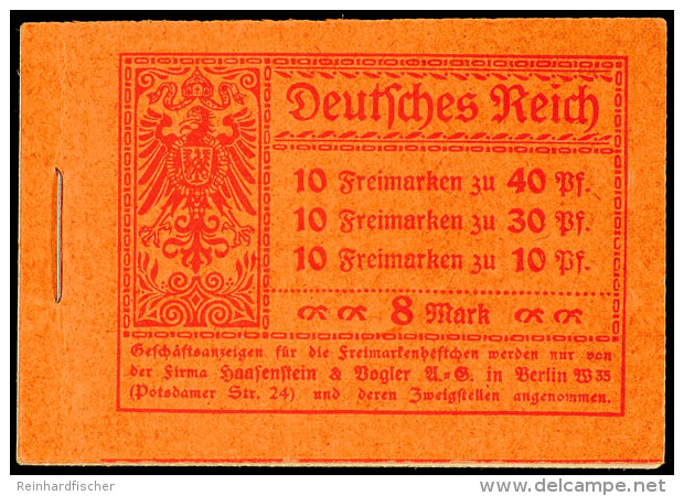 Germania 1921, Markenheftchen Ohne ONr. Durchgez&auml;hnt, Postfrisch (Deckelanschlag Und Leichte Druckspur),... - Booklets