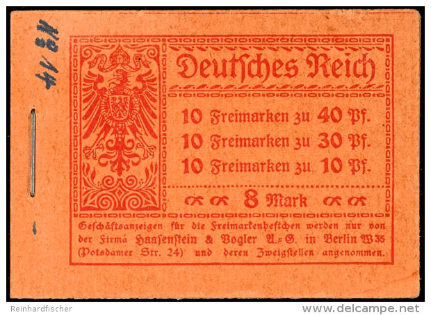 Germania-Heftchen, Auf Den H-Bl&auml;ttern Jeweils In Der R.u. Ecke Haftstellen, Deckel Beschriftet, Mi. 600.-,... - Booklets