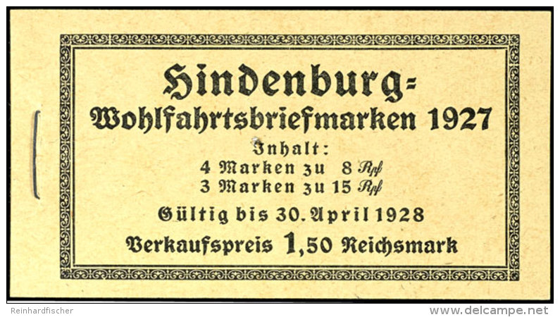 Hindenburgspende 1927, Tadellos Postfrisch, Ohne Aufschlag-Spur, Mi. 320,-, Katalog: MHB24.1... - Other & Unclassified