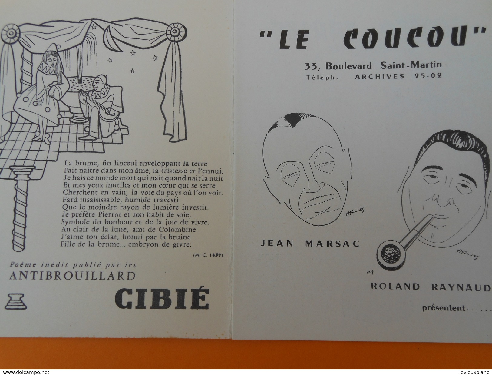 Programme De Music-Hall / Les Chansonniers En Liberté/Lacroix, Rachel, Perel, Granier/1961                       PROG133 - Programmes