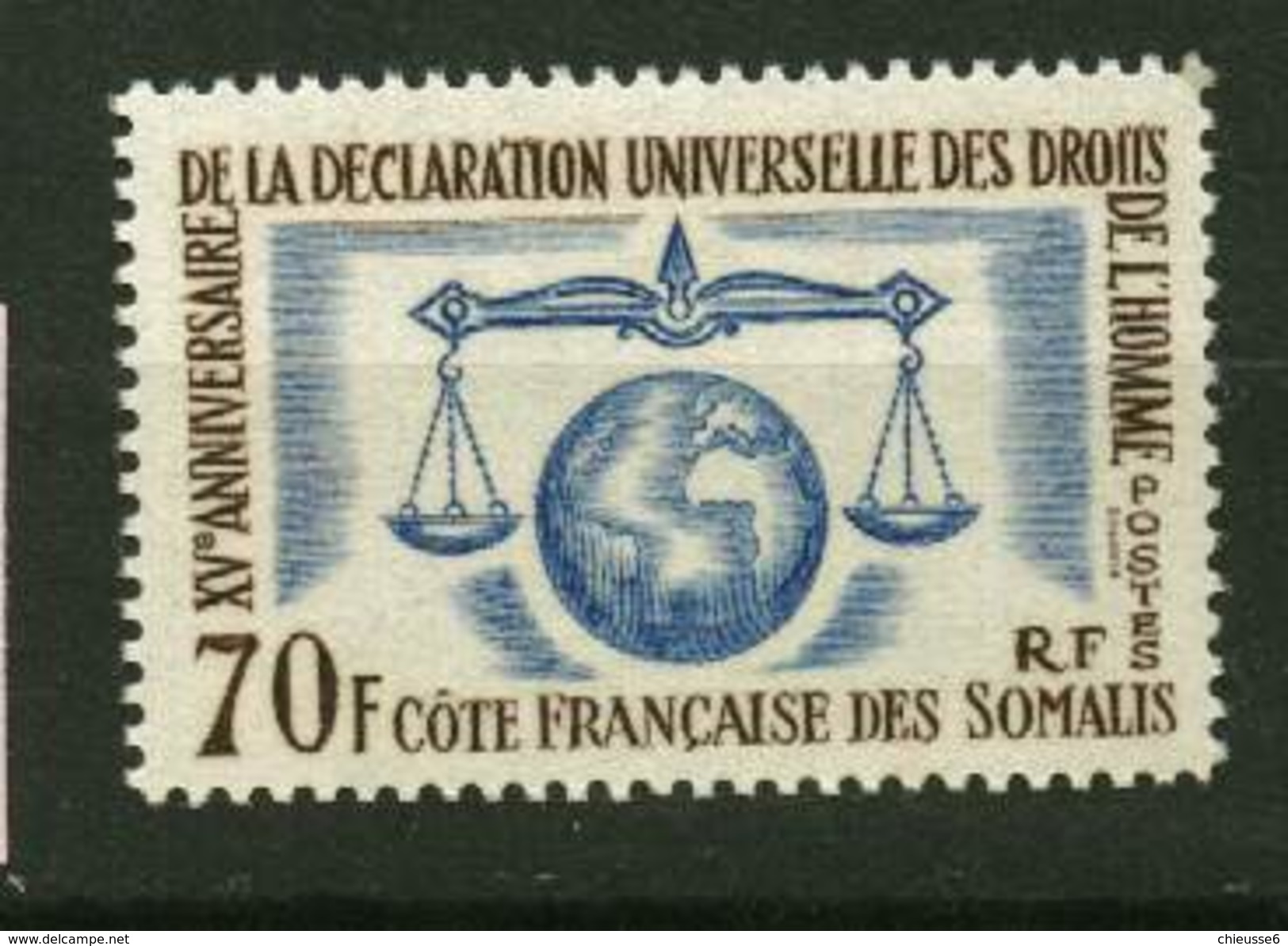 Cote Des Somalis **  N° 318 - Droits De L' Homme  - - Neufs