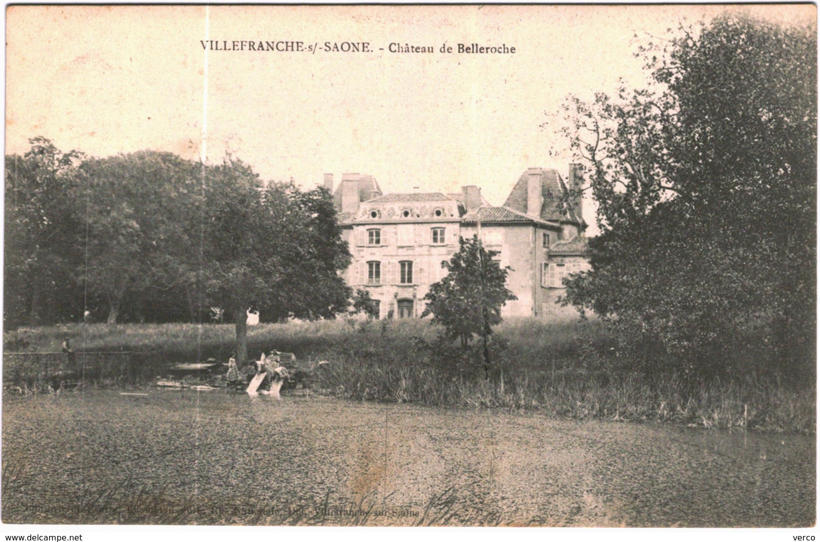 Carte Postale Ancienne De VILLEFRANCHE SUR SAONE-Château De Belleroche - Villefranche-sur-Saone