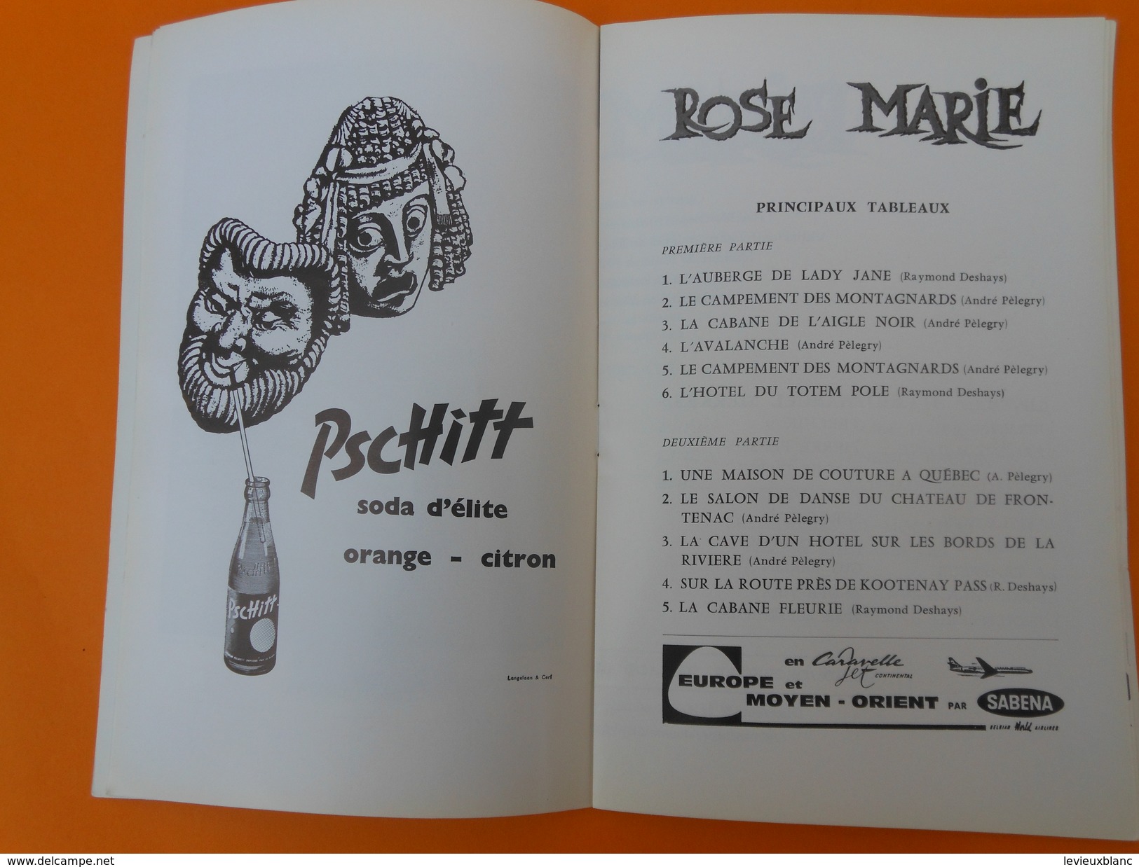 Programme de Théâtre/ Théâtre Mogador/"Rose Marie"/ Opérette à grand spectacle/Merkés-Merval/Henri Varna//1963   PROG140