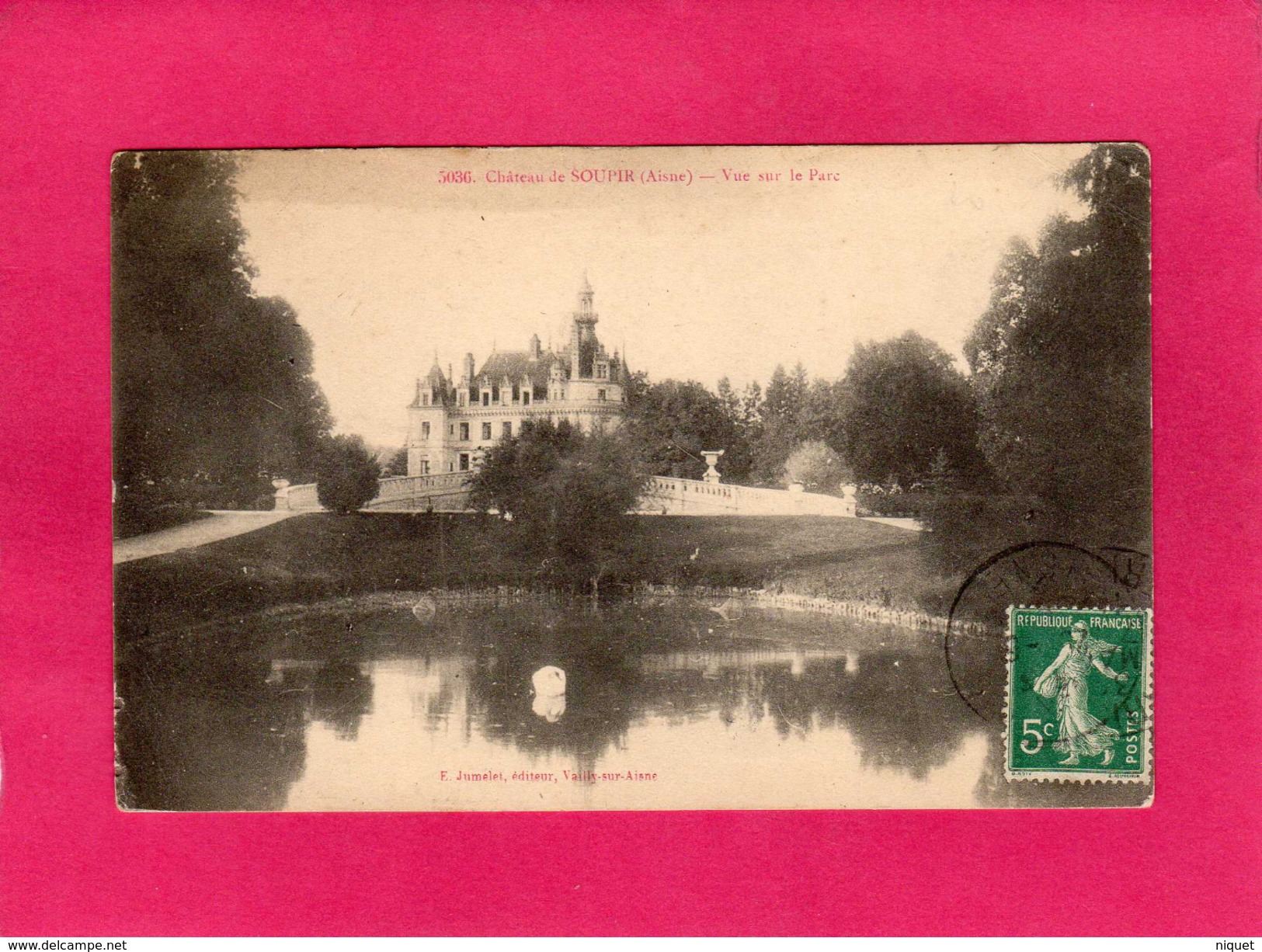 02 AISNE, Château De SOUPIR, Vue Sur Le Parc, (E. Jumelet) - Autres & Non Classés