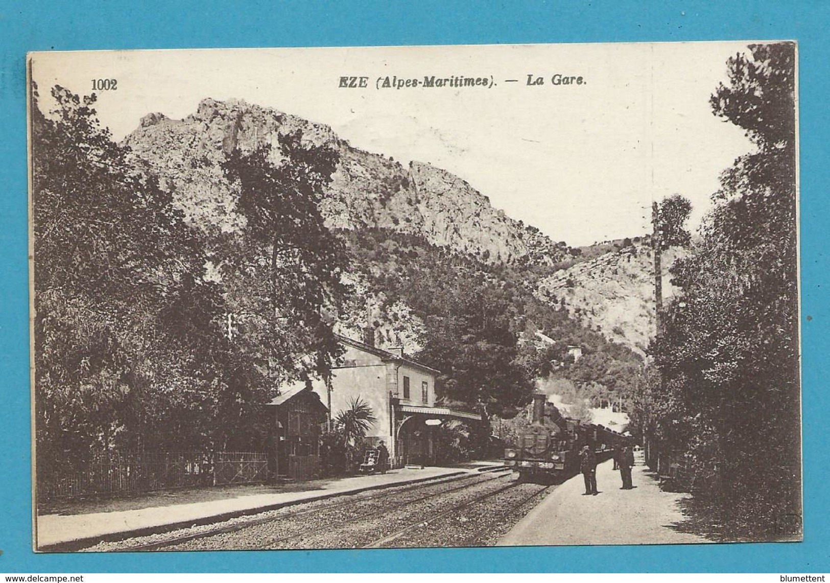 CPSM 1002 - Chemin De Fer Train En Gare De EZE 06 - Eze