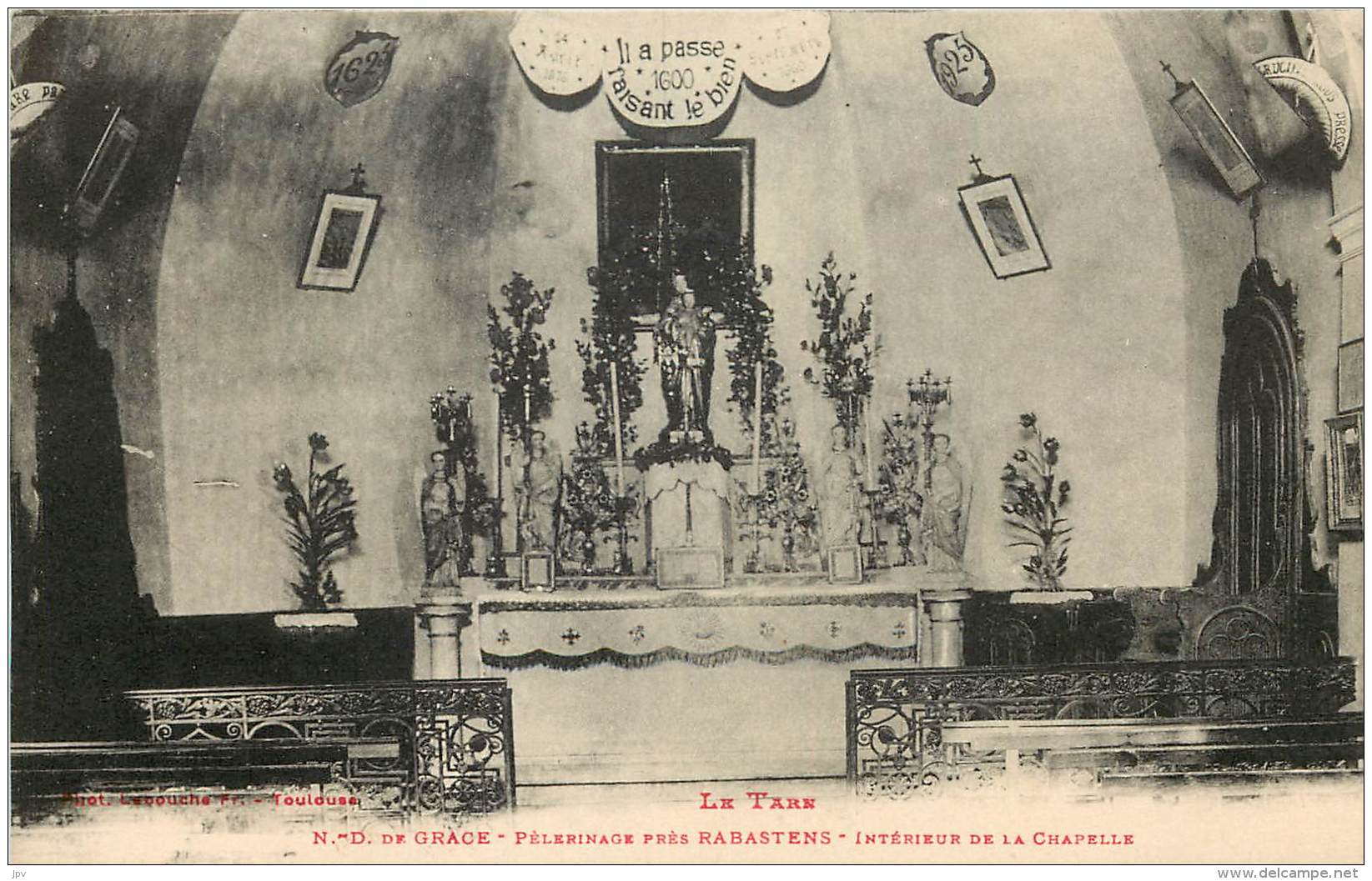 NOTRE DAME DE GRACE - PELERINAGE PRES DE RABASTENS - INTERIEUR DE LA CHAPELLE - Rabastens