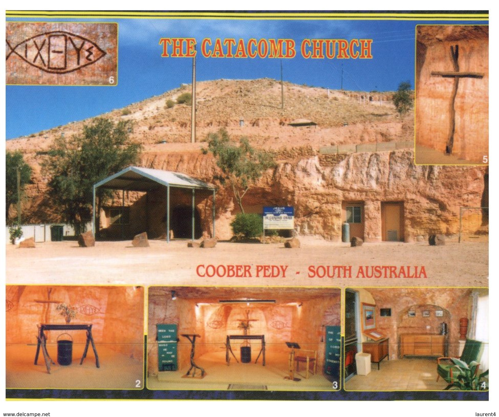 (989) Australia - SA - Catacombe Church - Coober Pedy (with Stamp) - Coober Pedy