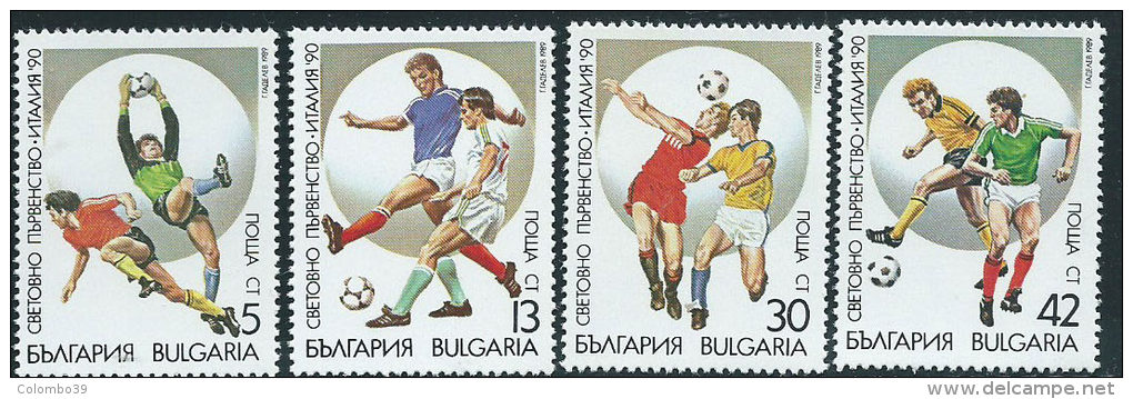 Bulgaria 1989 Nuovo** - Mi.3795/8  Yv.3275/8 ITALIA'90 COPPA DEL MONDO DI CALCIO IN ITALIA - Nuovi