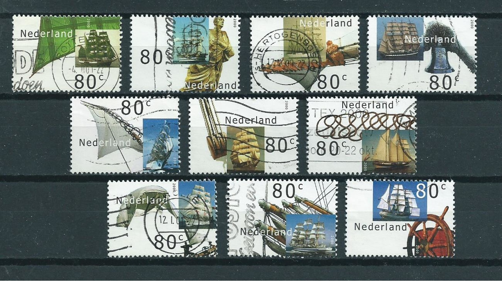 2000 Netherlands Complete Set Sail Amsterdam Used/gebruikt/oblitere - Gebruikt