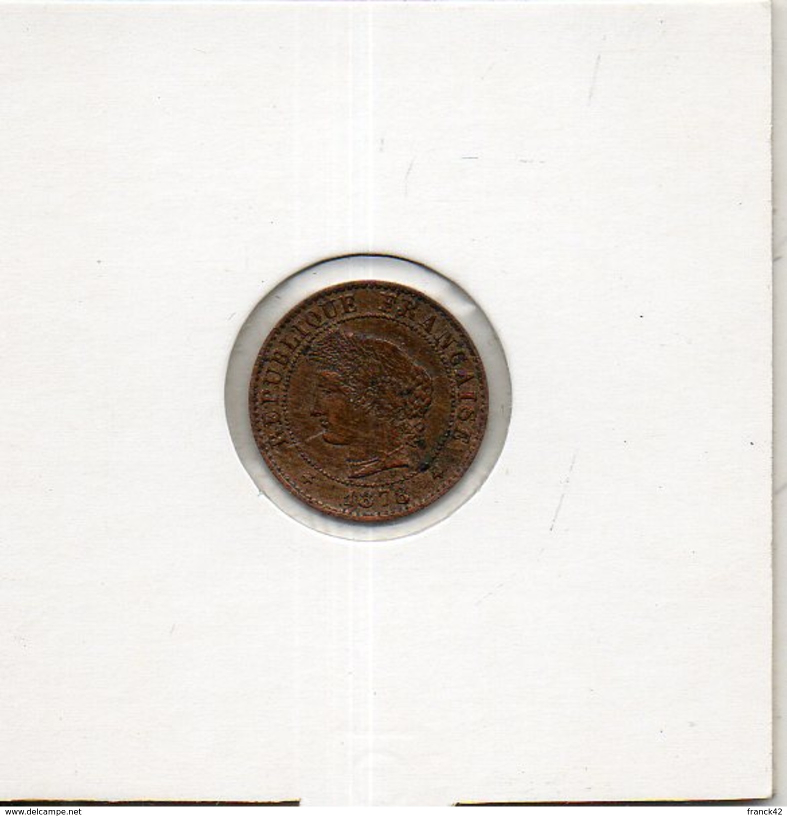 France. 1 Centime Ceres. 1878 A - 1 Centime