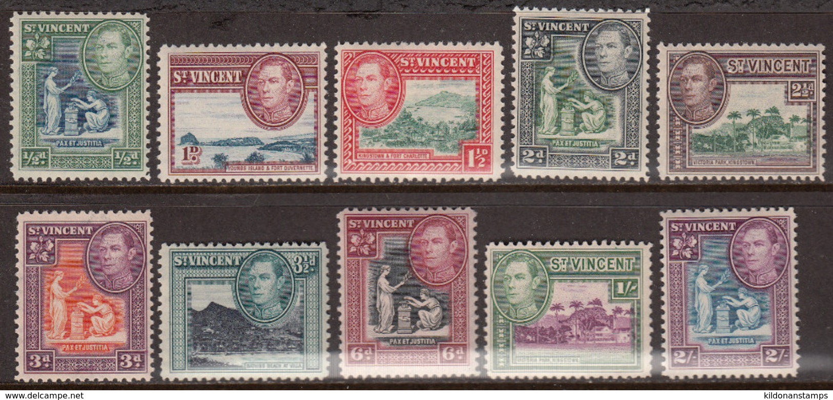 St. Vincent 1938-47 Mint Mounted, Sc# , SG 149-158 - St.Vincent (...-1979)