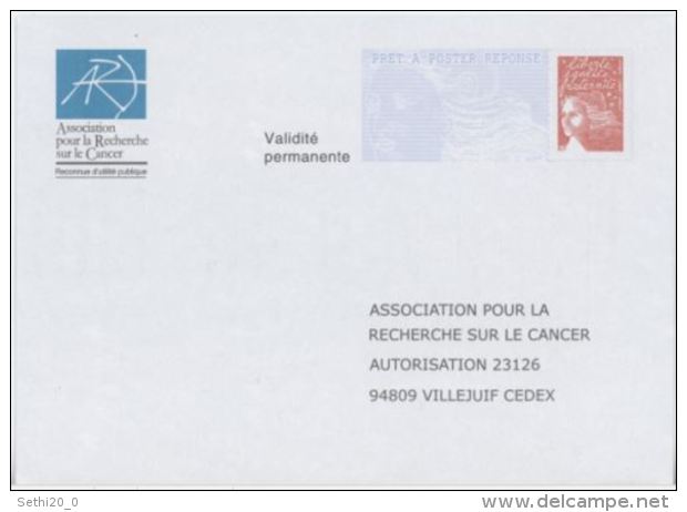 France PAP Réponse Luquet RF 0312701 ASSOCIATION POUR LA RECHERCHE SUR LE CANCER - Listos Para Enviar: Respuesta /Luquet