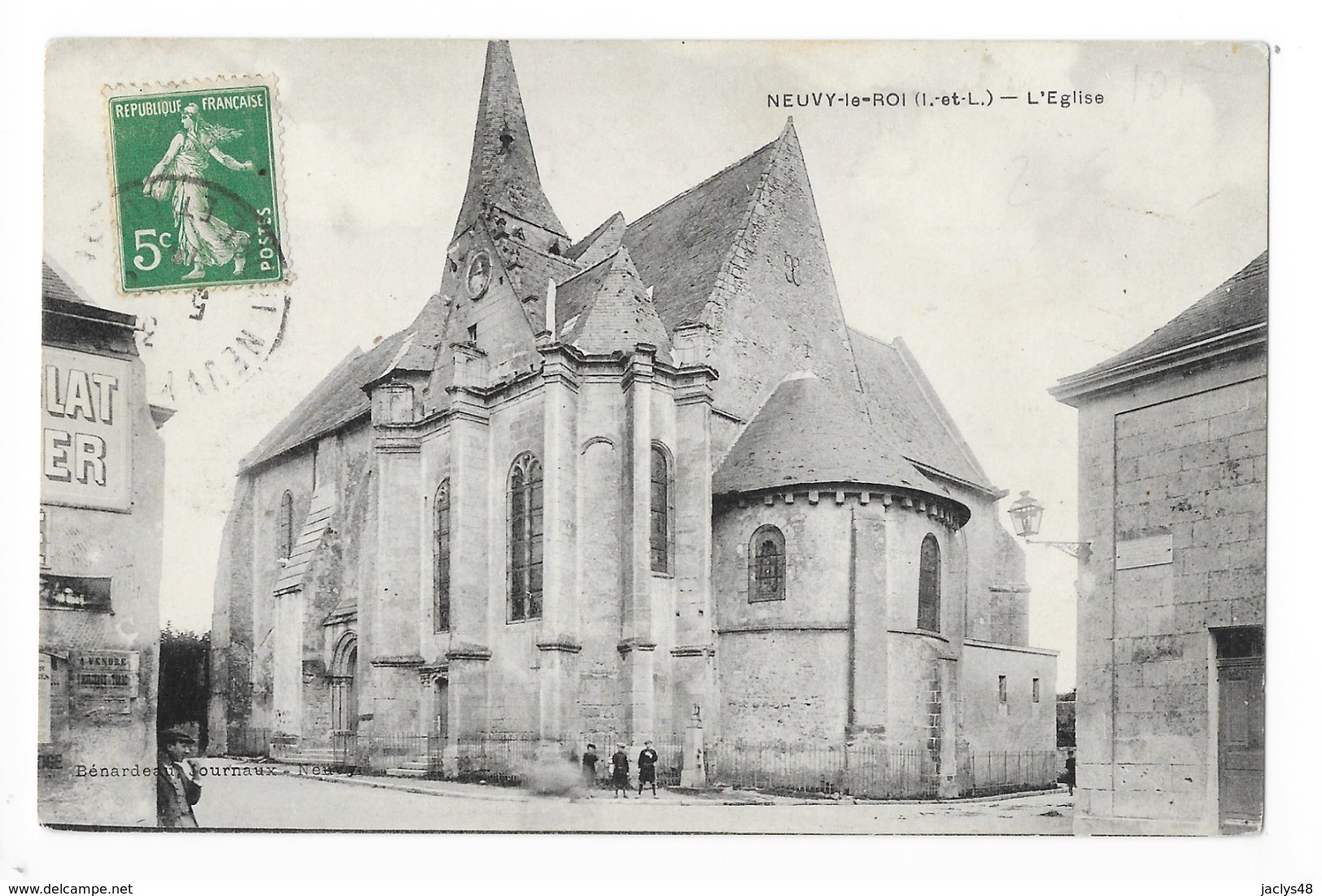 NEUVY Le ROI  (cpa 37)  L'Eglise -   - L 1 - Neuvy-le-Roi
