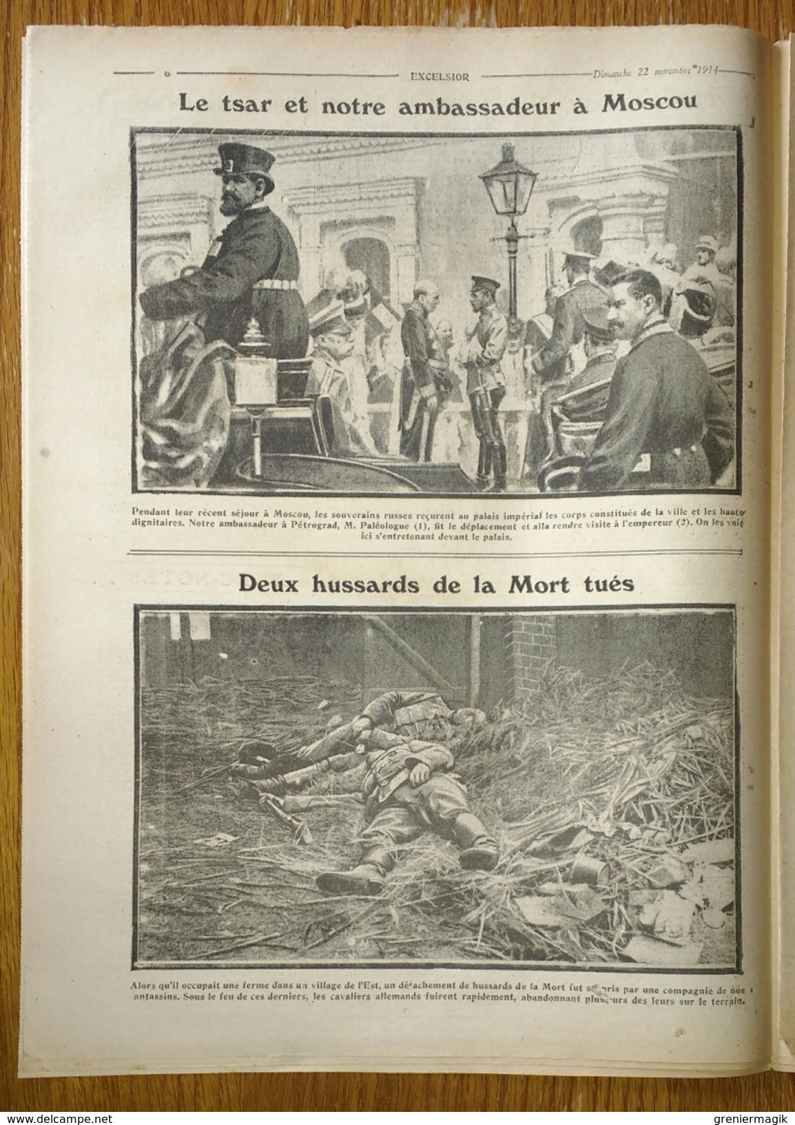 Excelsior N°1468 22/11/1914 Joffre à Son Quartier Général - Marche Des Armées Russe En Pologne - Nieuport - Lord Roberts - Autres & Non Classés