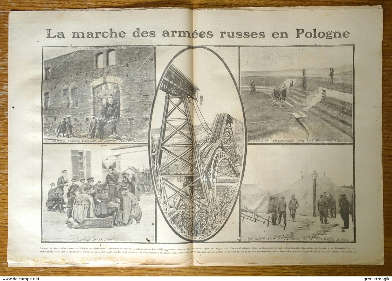 Excelsior N°1468 22/11/1914 Joffre à Son Quartier Général - Marche Des Armées Russe En Pologne - Nieuport - Lord Roberts - Autres & Non Classés