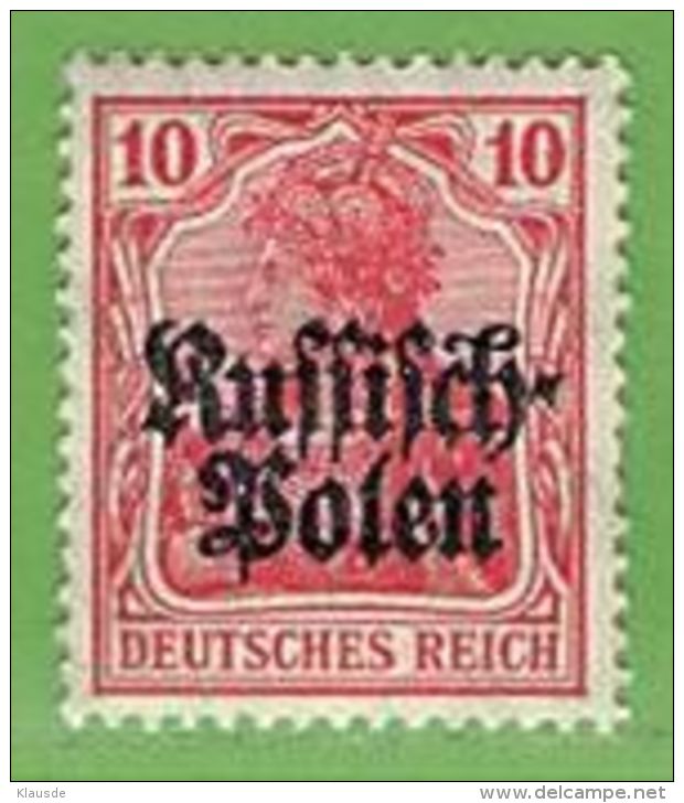 MiNr.3 X  Deutschland Deutsche Besetzg,1.WK Russ.Polen - Occupation 1914-18