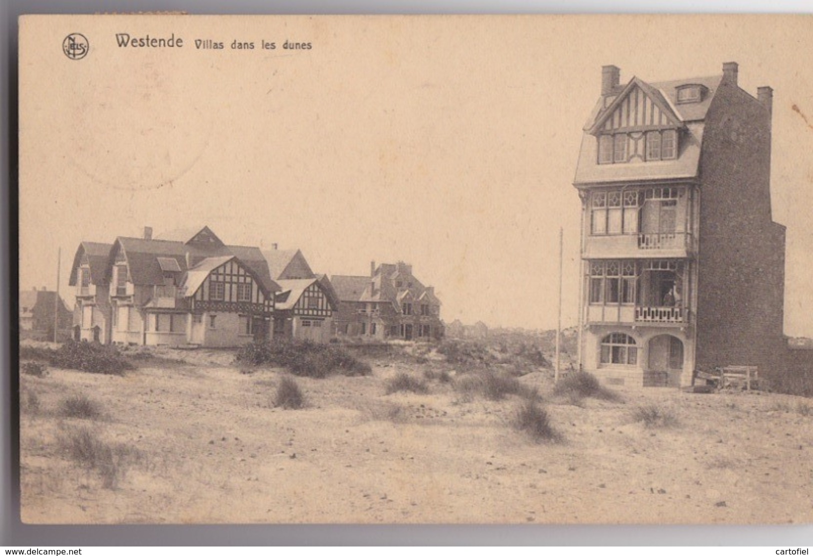 WESTENDE-VILLAS DANS LES DUNES-VERZONDEN KAART-1925-ZIE 2 SCANS-MOOI ! ! ! - Westende