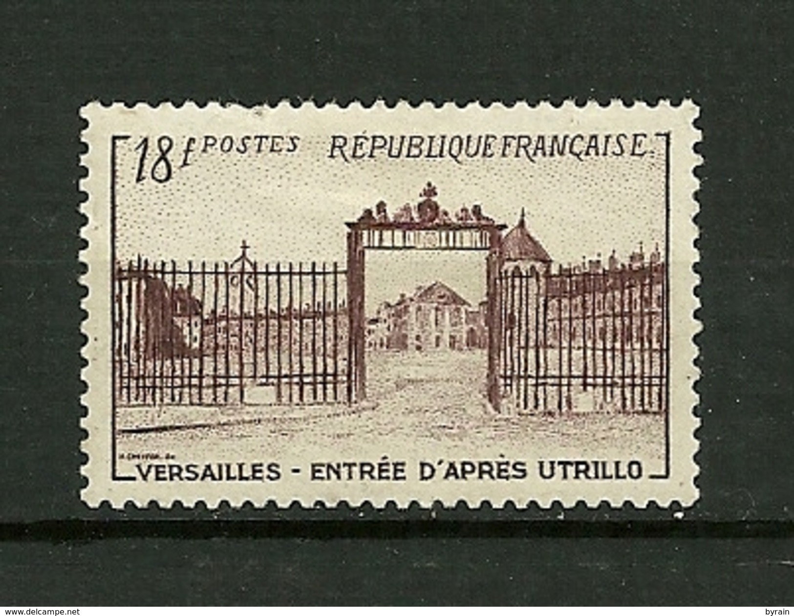 FRANCE 1952    N°939, " Grille D'entrée Du Chateau De Versailles ( M.Utrillo ) "   Neuf Avec Trace De Charnière - Neufs