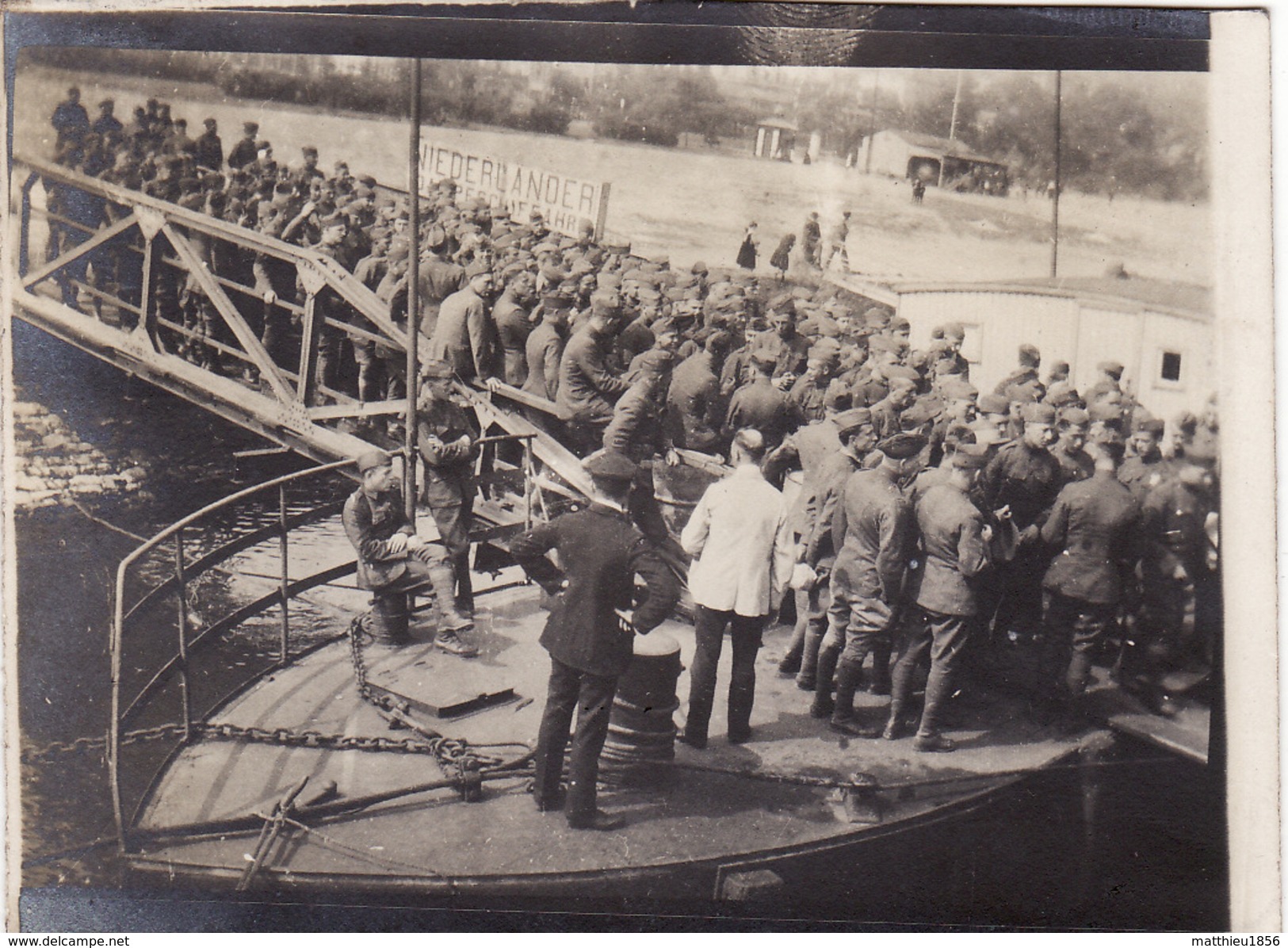 Photo 14-18 Soldats Américains Au Bord Du Rhin (A170, Ww1, Wk 1) - Guerra 1914-18