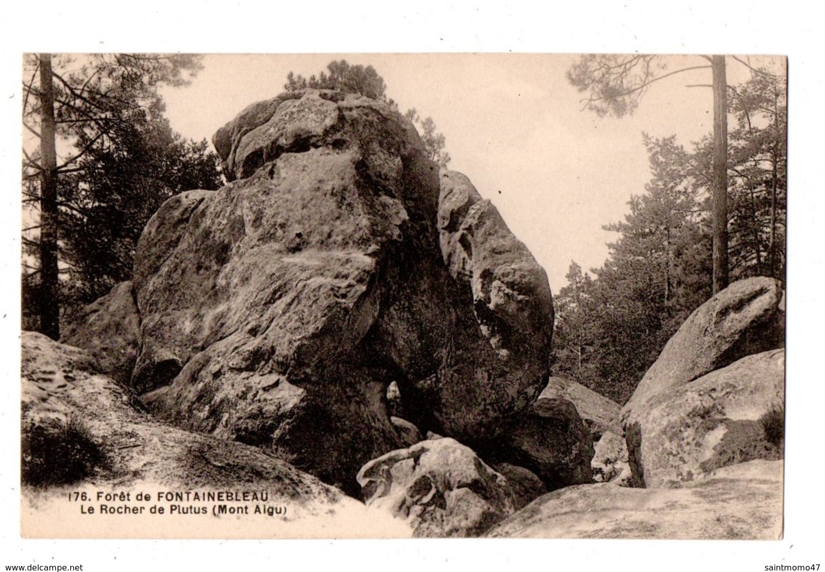 77 - FORÊT DE FONTAINEBLEAU . LE ROCHER DE PLUTUS . (MONT AIGU) - Réf. N°1993 - - Fontainebleau