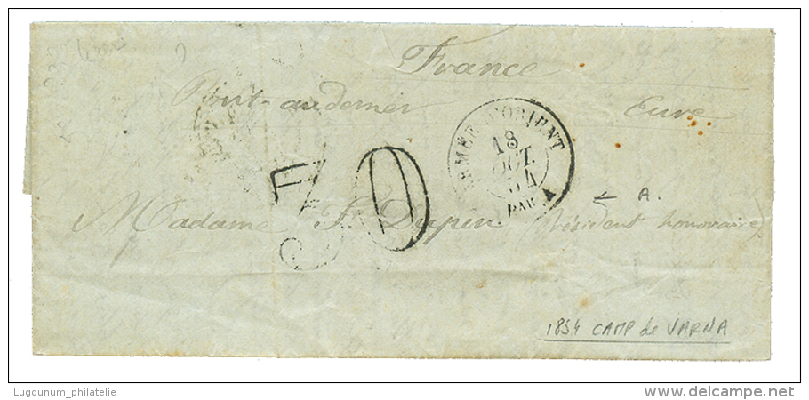 BULGARIA - CRIMEAN WAR : 1854 ARMEE D' ORIENT Bau A + "30" Tax Marking On Entire Letter Datelined " CAMP De VARNA 26 Sep - Other & Unclassified