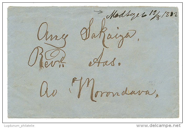 MADAGASCAR - MISSIONNAIRE NORVEGIEN : 1882 "MODTAGET 12/8 1882" Sur Enveloppe Pour Le Missionnaire Norvegien "Reverend A - Other & Unclassified